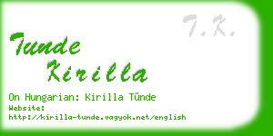 tunde kirilla business card